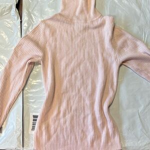 Old Navy Light Pink Ribbed Turtleneck Sweater